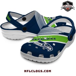 Bold Diagonal Stripes Seattle Seahawks Crocs NFL Seahawks Clogs 2 1