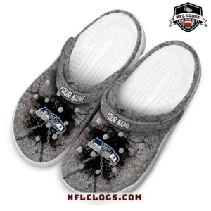 Cracked Stone Design Seattle Seahawks Crocs NFL Seahawks Clogs 4 1