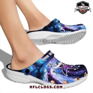 Purple galaxy swirl Minnesota Vikings crocs NFL Vikings clogs 2