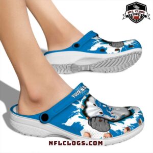 Ripped hands Detroit Lions crocs custom NFL Lions clogs 3