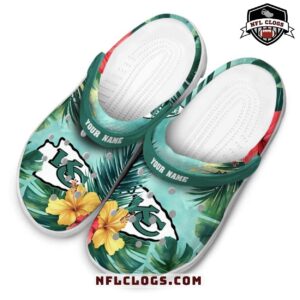 Tropical Flower Design KC Chiefs Crocs NFL Kansas City Clogs 4